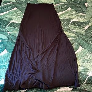 Black Charlotte Russe Maxi Skirt with Slits